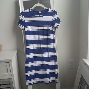 Striped cotton fitted dress